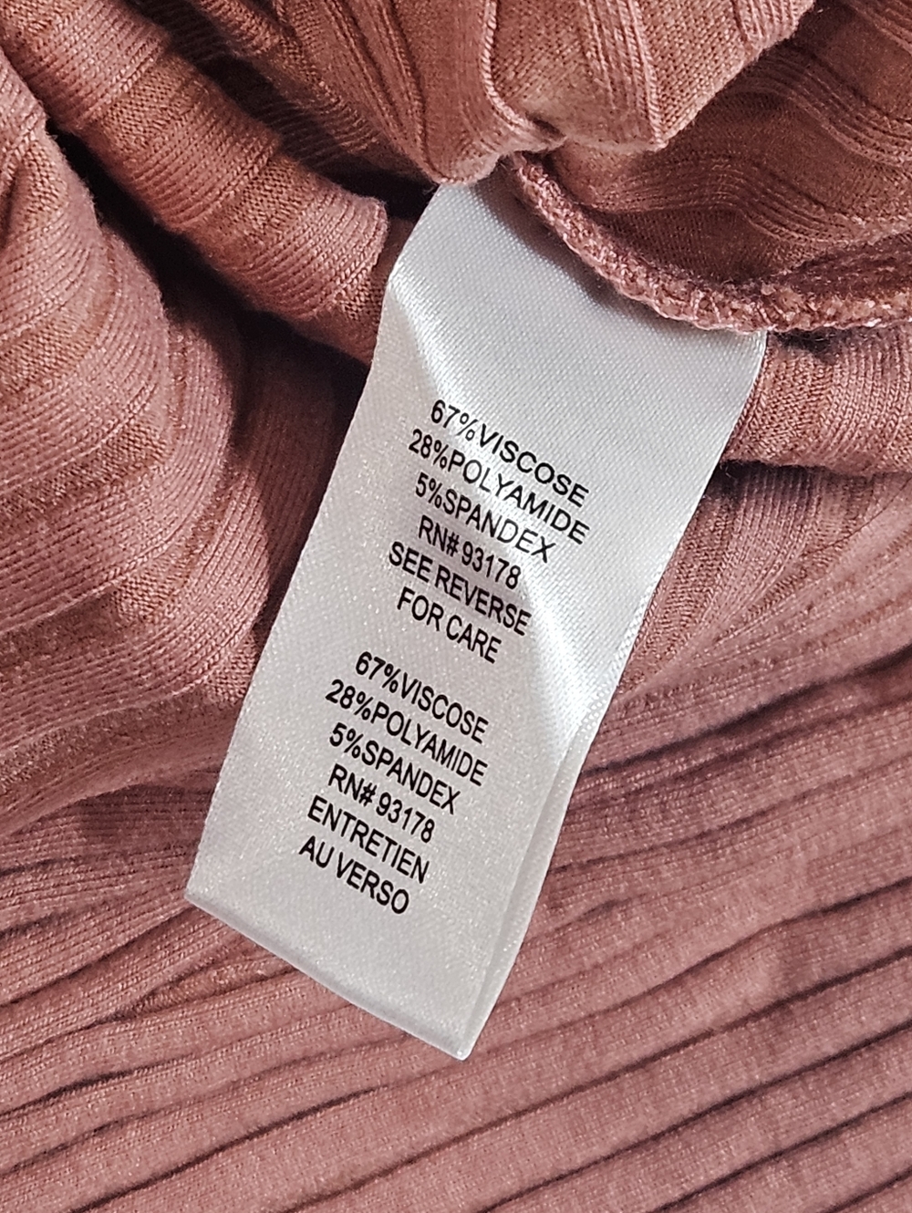 Tahari Ribbed Quarter Zip Sweater Womens Large Mauve Fitted Preppy Academia - Picture 7 of 7